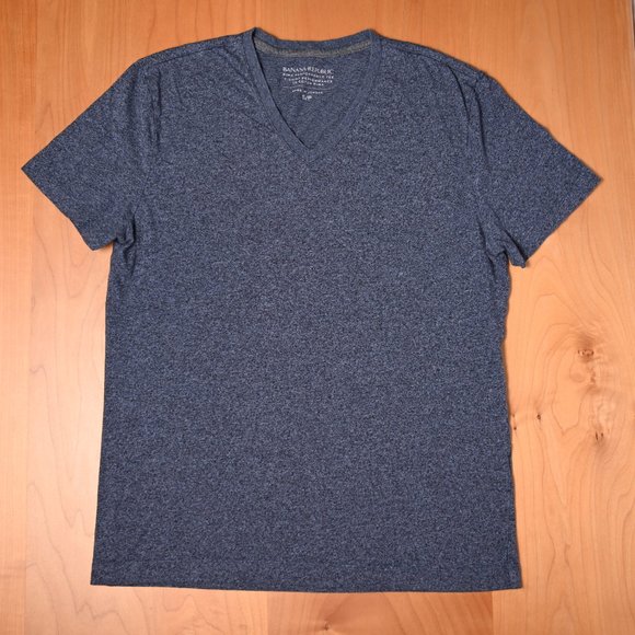 Banana Republic Other - 👕3/$15 Banana Republic  Blue Heather Short Sleeve V-neck T-Shirt-Men's Small